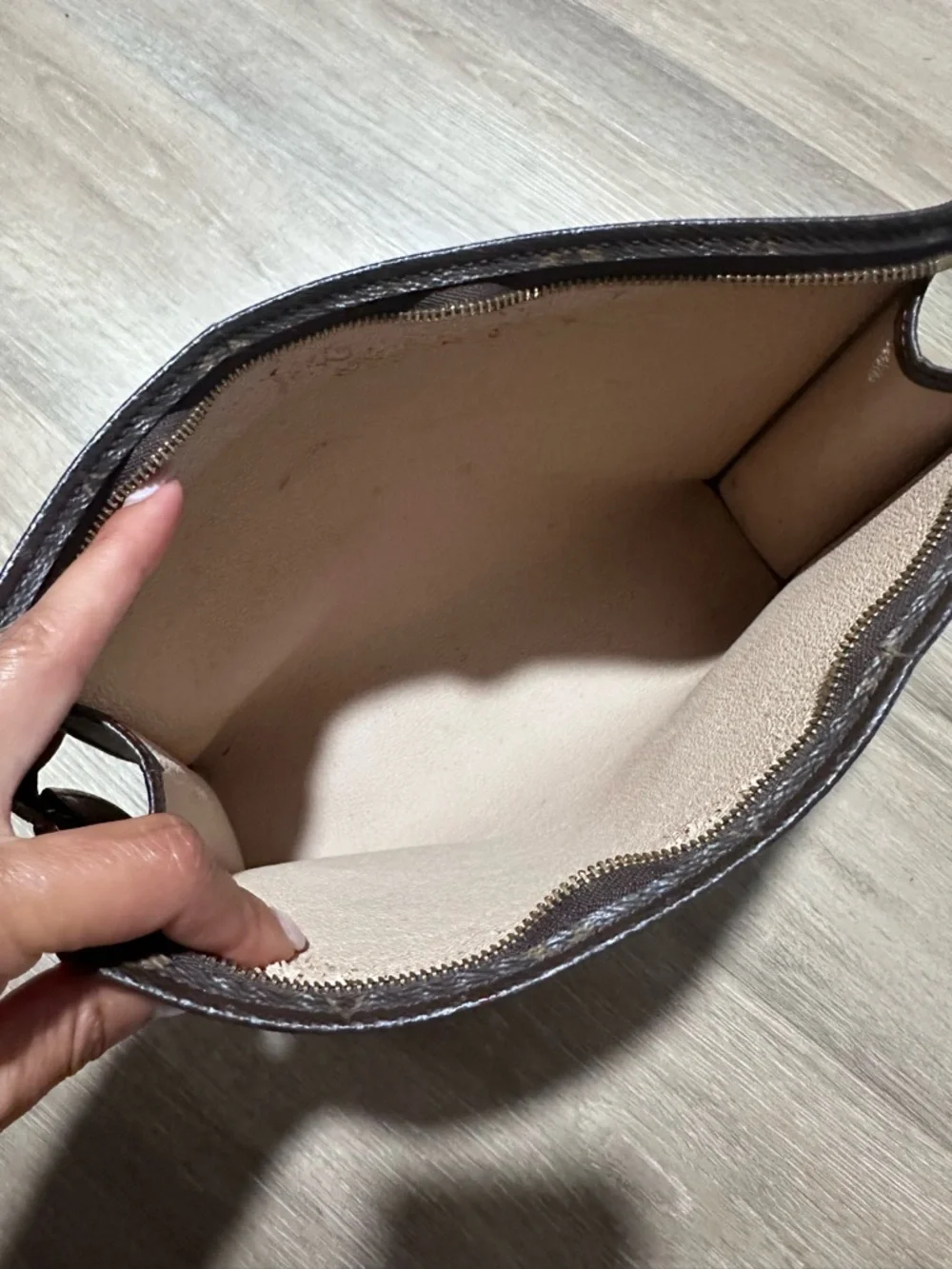 Louis Vuitton Monogram Canvas Pouch in Dark Brown